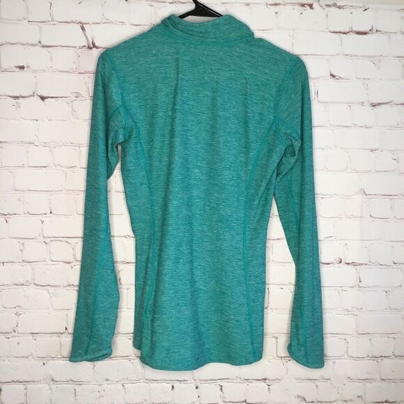 The North Face Womens Green 1/4 Zip Long Sleeve Fleec Running Sweatshirt Size SP - Picture 6 of 8
